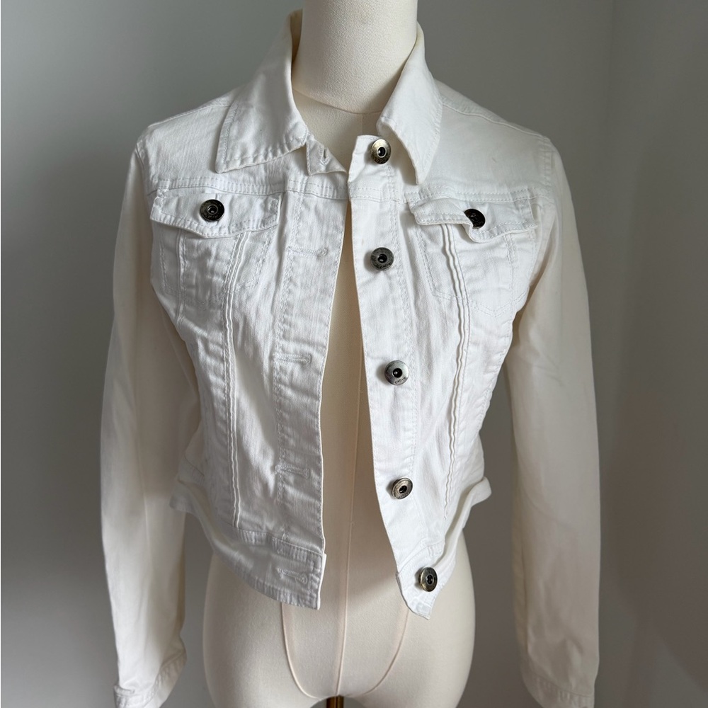 Cache Denim Cropped Jean Jacket — Size M